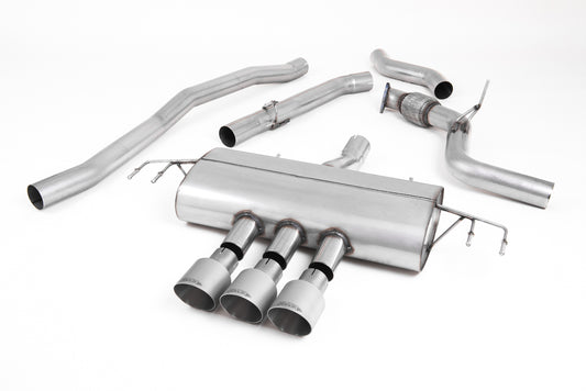 Honda Civic FK8 Type R - Non-Resonated (Louder) Cat-Back Exhaust System with 3 x Titanium GT-100 Trims