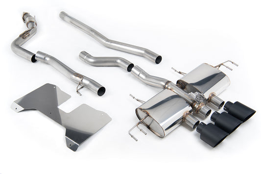 Honda Civic FL5 Type R - Non Resonated (Loudest) Valved Catback with Cerakote Black Trims