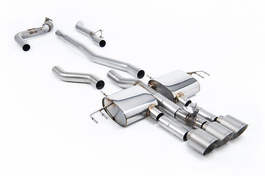 Honda Integra DE5 Type S - Non-Resonated (Loudest) Cat-Back with 3 x GT-115 Brushed Titanium Trims
