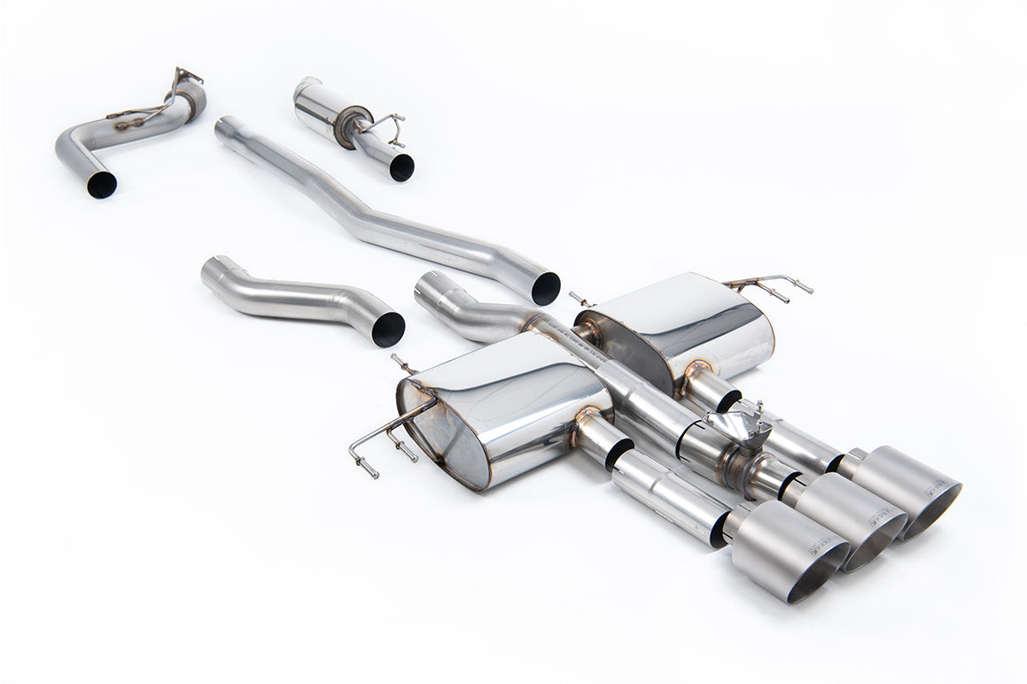 Honda Integra DE5 Type S - Part Resonated (Mid Volume) Cat-Back with 3 x GT-115 Brushed Titanium Trims