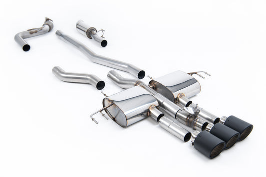 Honda Integra DE5 Type S - Part Resonated (Mid Volume) Cat-Back with 3 x JET-115 Carbon Trims