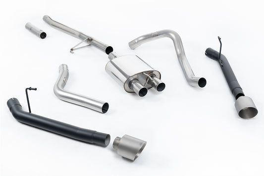 Jeep Gladiator 3.6 V6 - Rear Exit Cat Back with GT-115 Brushed Titanium Tips