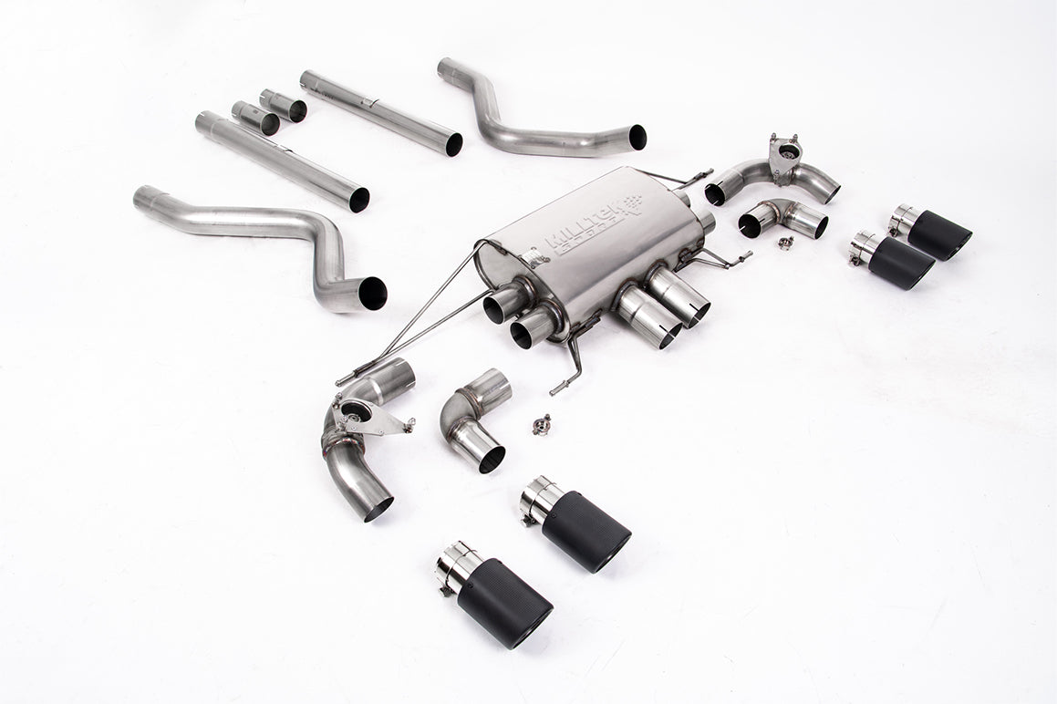 Land Rover Defender 90 5.0 V8 (GPF Models) - Non Resonated (Louder) GPF/OPF Back Valved System with Quad JET-90 Carbon Trims