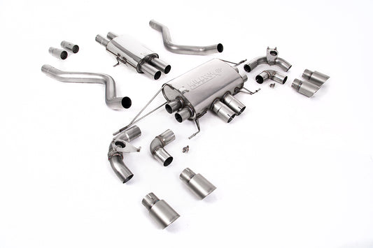 Land Rover Defender 90 5.0 V8 (NAS Non GPF Models) - Cat Back Valved System with Brushed Titanium Trims - Resonated