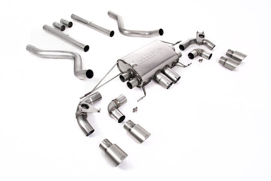 Land Rover Defender 90 5.0 V8 (NAS Non GPF Models) - Cat Back Valved System with Brushed Titanium Trims - Non Resonated (Loudest)