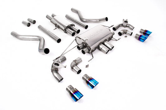 Land Rover Defender 110 5.0 V8 (NAS Non GPF Models) - Cat Back Valved System with Burnt Titanium Trims - Resonated