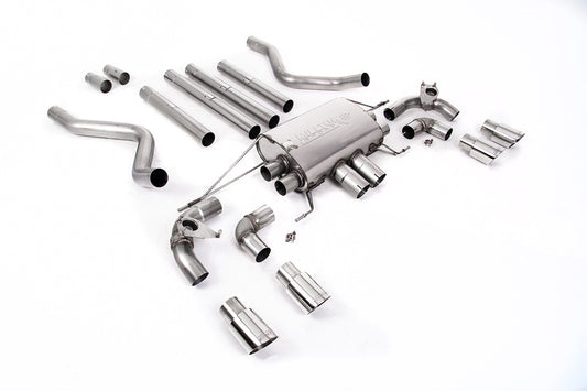 Land Rover Defender 110 5.0 V8 (NAS Non GPF Models) - Cat Back Valved System with Polished Trims - Non Resonated (Loudest)