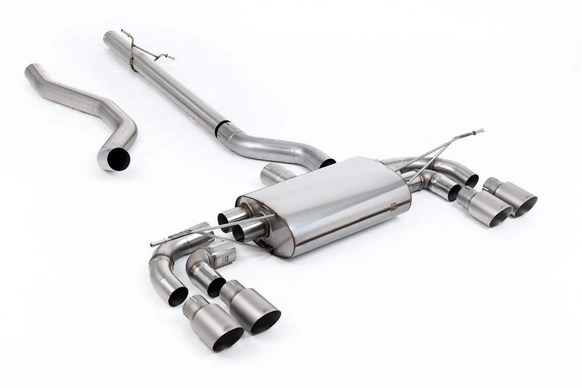 Land Rover Defender 130 2.0 I4 P300 &amp; P400e - Non Resonated OPF/GPF Back System with Brushed Titanium Trims