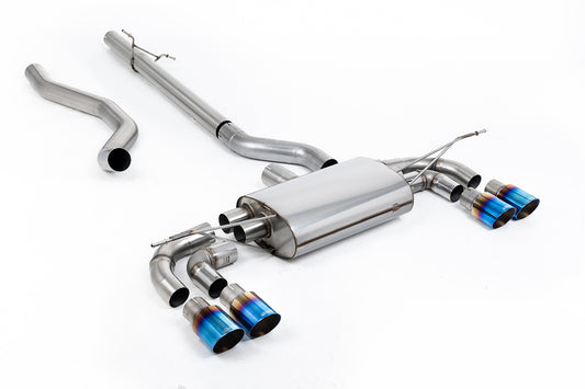 Land Rover Defender 130 2.0 I4 P300 &amp; P400e - Non Resonated OPF/GPF Back System with Burnt Titanium Trims