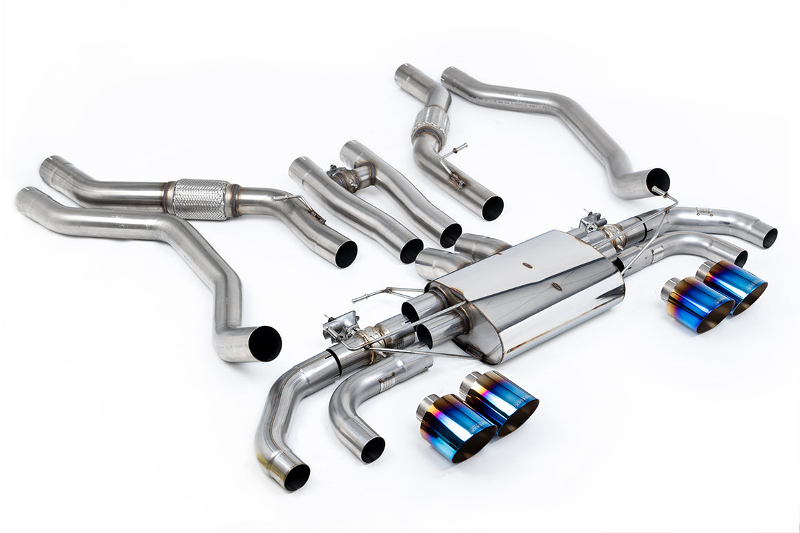 Range Rover Sport SV L461 V8 - OPF/GPF Back System with GT-115 Burnt/Blue Titanium Tips