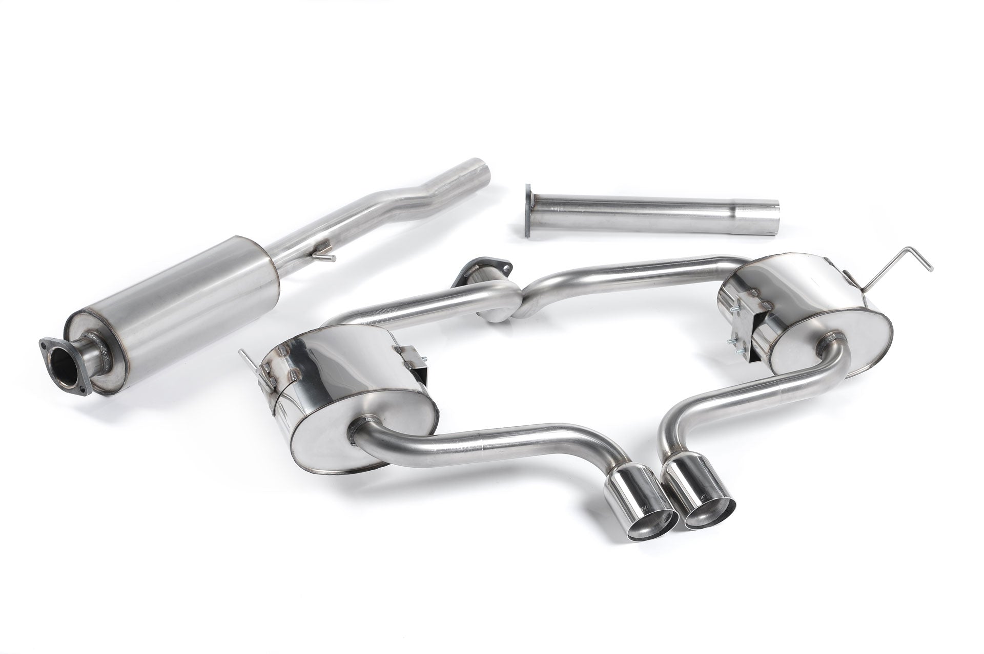 Mini Cooper S R53 - Resonated (Quieter) Cat-Back Exhaust System with Polished Trims