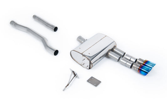 Mini Cooper S F55 (LCI Only) - GPF/OPF Back Exhaust System with Burnt Titanium GT-90 Trims
