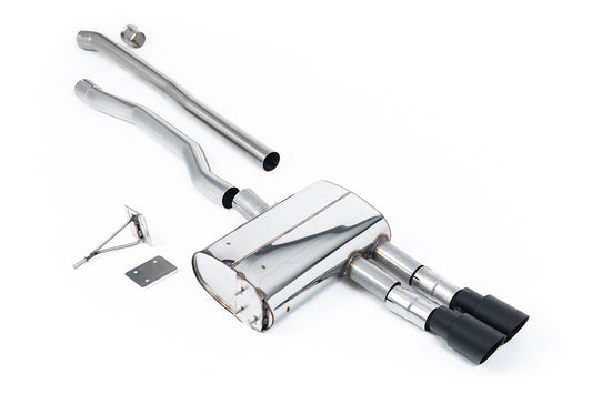Mini Cooper S F55 (LCI Only) - GPF Bypass - Non Resonated (Louder) Cat-Back Exhaust System with Cerakote Black GT-90 Trims