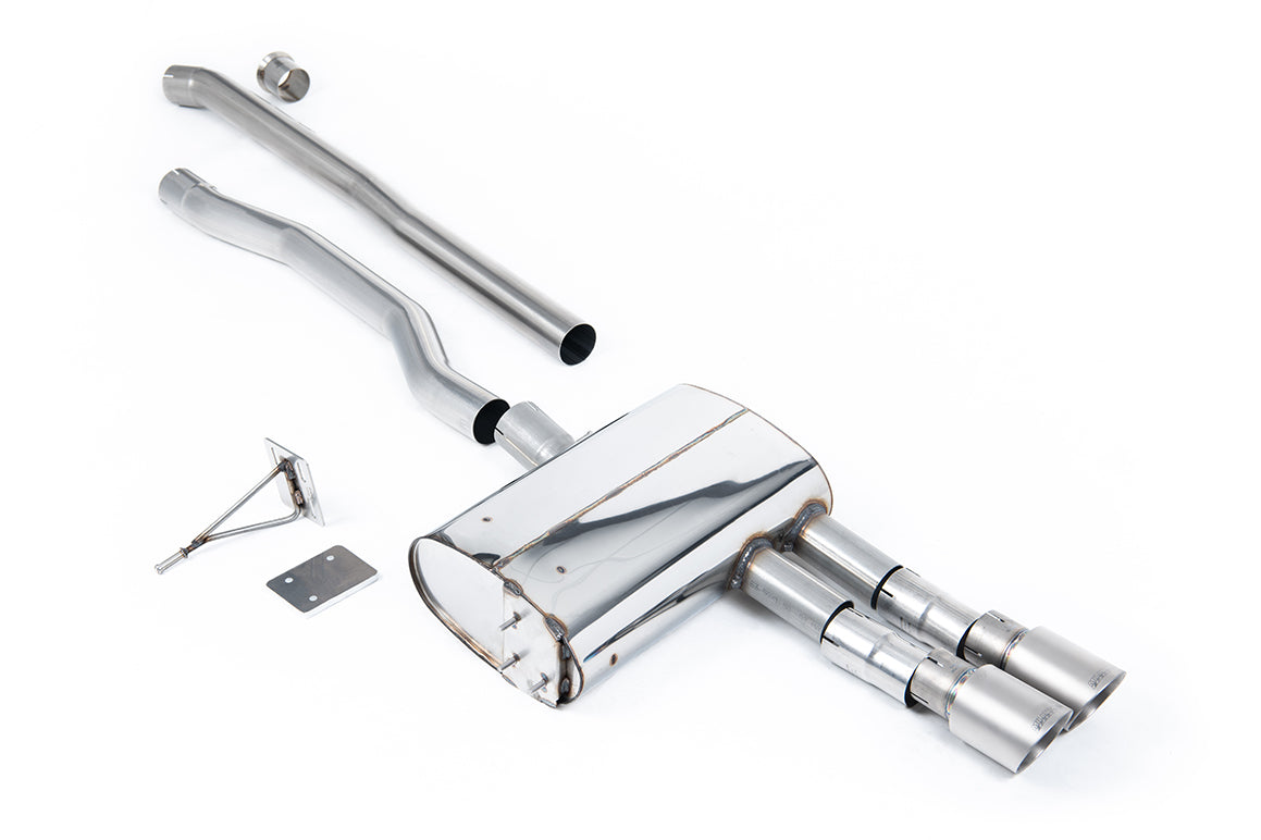 Mini Cooper S F55 (LCI Only) - GPF Bypass - Non Resonated (Louder) Cat-Back Exhaust System with Titanium GT-90 Trims