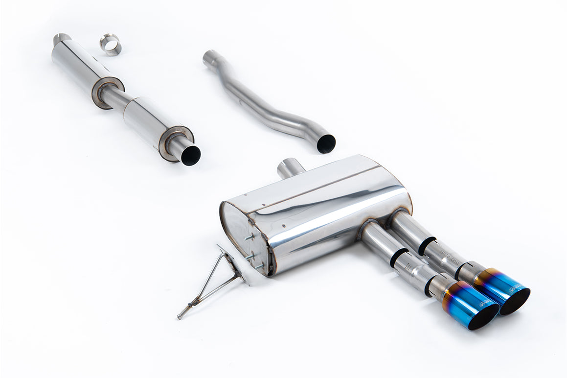 Mini Cooper S F55 - Resonated (Quieter) Cat-Back with Burnt/Blue Titanium Tips