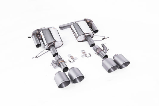 Range Rover Sport SVR 5.0 V8 (Facelift) - Valved Rear Silencers with GT-115 Brushed Titanium Tips