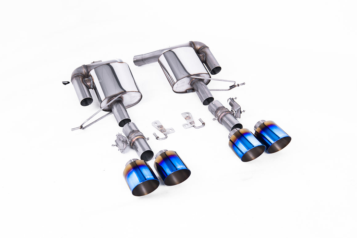 Range Rover Sport SVR 5.0 V8 (Facelift) - Valved Rear Silencers with GT-115 Burnt/Blue Titanium Tips