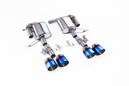 Range Rover Sport SVR 5.0 V8 (Facelift) - Valved Rear Silencers with GT-115 Burnt/Blue Titanium Tips