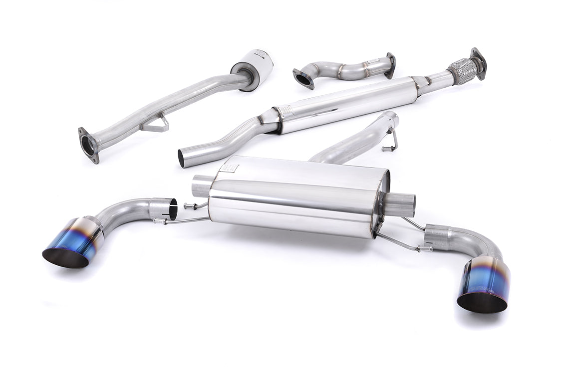Toyota GT86/Subaru BRZ - Resonated (Quieter) Primary Cat-Back Exhaust System with Burnt Titanium Trims