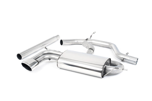 Seat Leon 2.0 TDI - Non-Resonated (Louder) Cat-Back Exhaust System with Oval Tips (Non Detachable)