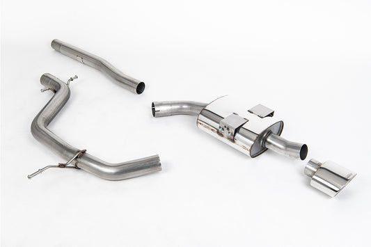 Seat Leon FR 2.0 TDI - Non-Resonated (Louder) Cat-Back Exhaust System with Single Polished Oval Tip (Cupra K1 Style)