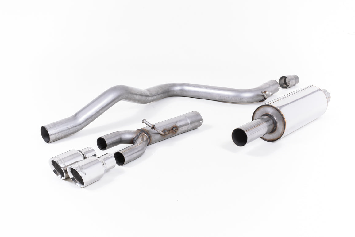 Seat Leon FR 2.0 TDI 150 - Resonated (Quieter) Cat-Back Exhaust System with Polished Tips