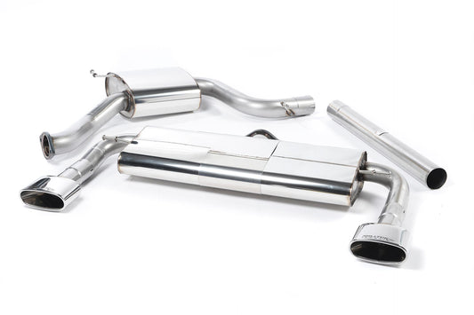 Seat Leon Cupra 280/290 (Non GPF Models) - Resonated (Quieter) Cat-Back Exhaust System with Front Silencer Delete &amp; Polished Oval Tips