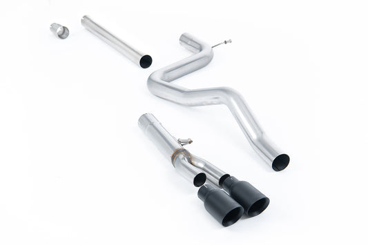 Seat Leon FR 2.0 TDI 150 - Non-Resonated (Louder) Cat-Back Exhaust System with Cerakote Black Tips