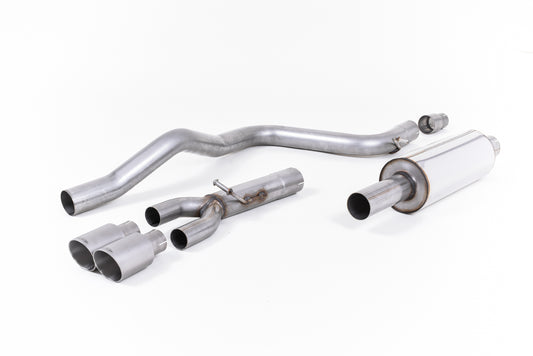 Seat Leon FR 2.0 TDI 150 - Resonated (Quieter) Cat-Back Exhaust System with Brushed Titanuim Tips