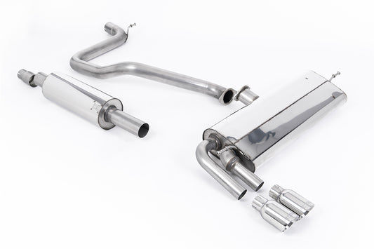 Seat Leon FR 1.4 TSI - Resonated (Quieter) Cat-Back Exhaust System with GT-80 Polished Trims