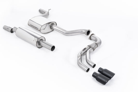 Seat Leon FR 1.8 TSI 180ps - Road+ (Part-Resonated) Cat-Back Exhaust System with Cerakote Black GT-80 Trims