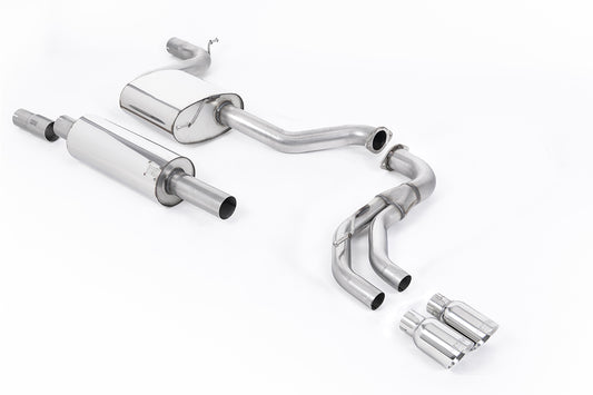 Seat Leon FR 1.8 TSI 180ps - Road+ (Part-Resonated) Cat-Back Exhaust System with Polished GT-80 Trims