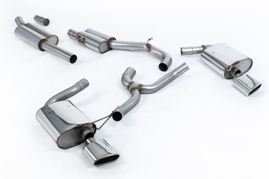 Seat Leon ST Cupra 300 (Non GPF Models) - Resonated (Quieter) Cat-Back Exhaust System with Polished Oval Tips