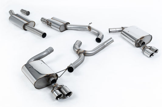 Seat Leon ST Cupra 300 (Non GPF Models) - Resonated (Quieter) Cat-Back Exhaust System with Polished Quad GT Round Tips
