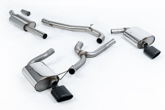Seat Leon ST Cupra 300 (Non GPF Models) - Non-Resonated (Louder) Cat-Back Exhaust System with Cerakote Black Oval Tips