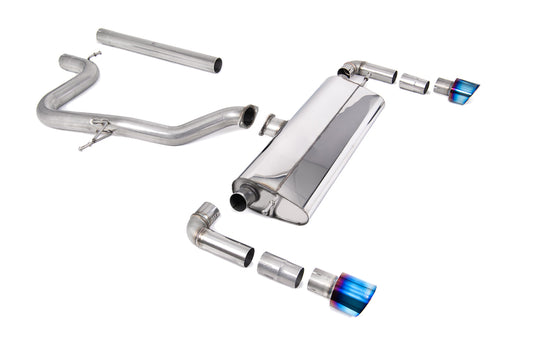 Seat Leon Cupra R 310ps - Non-Resonated (Louder) Cat-Back Exhaust System with GT-100 Burnt Titanium Trims