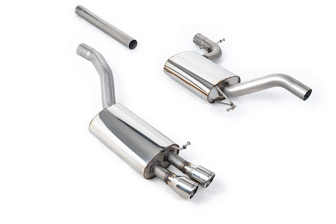 Skoda Octavia vRS 2.0 TSI/2.0T FSI - Resonated (Quieter) Cat-Back Exhaust System with Twin Polished Trims