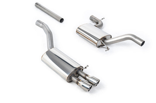 Skoda Octavia vRS 2.0 TSI/2.0T FSI - Resonated (Quieter) Cat-Back Exhaust System with Twin Polished Trims
