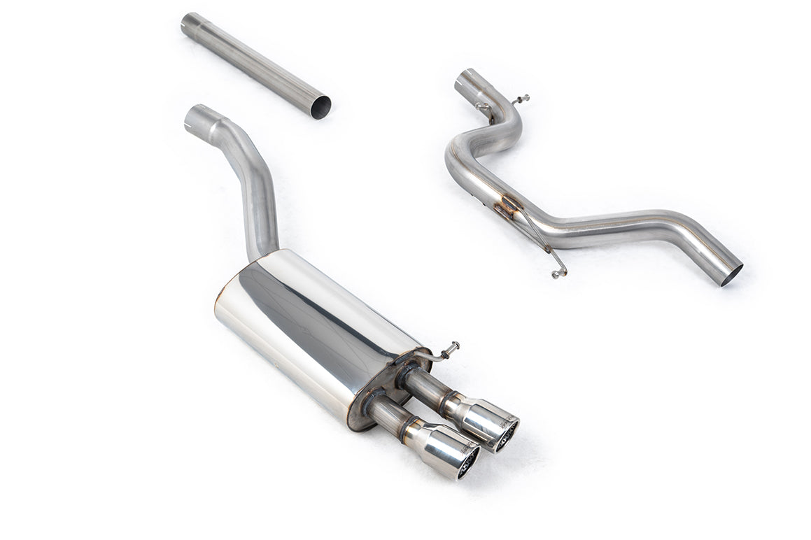 Skoda Octavia vRS 2.0 TSI/2.0T FSI - Non-Resonated (Louder) Cat-Back Exhaust System with Twin Polished Trims