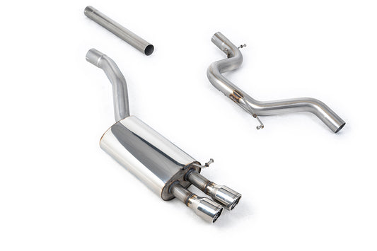 Skoda Octavia vRS 2.0 TSI/2.0T FSI - Non-Resonated (Louder) Cat-Back Exhaust System with Twin Polished Trims