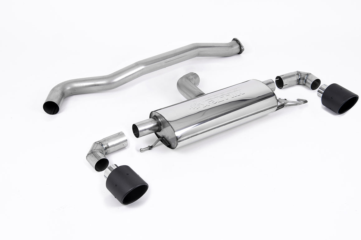 Toyota GR Yaris (Gen 1) - 3" Non-Resonated OPF Back Exhaust System with Jet-115 Carbon Trims