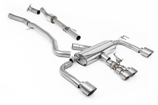 Toyota GR Corolla 1.6 Turbo - 3' Non Resonated Primary Cat Back (Louder) with Brushed Titanium GT Tips