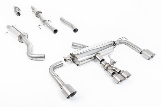 Toyota GR Corolla 1.6 Turbo - 3' Resonated Primary Cat Back with Brushed Titanium GT Tips