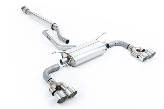 Toyota GR86 - Resonated (Quieter) Quad Outlet Cat Back for TRD Diffuser with Polished Tips