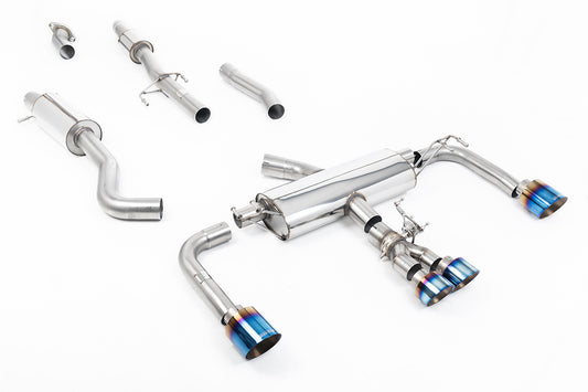 Toyota GR Corolla 1.6 Turbo - 3' Resonated Primary Cat Back with Burnt Titanium GT Tips