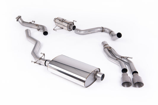Toyota Tacoma 2.4L Turbo Hybrid - Resonated Catback with 2 x GT-100 Brushed Titanium Tips