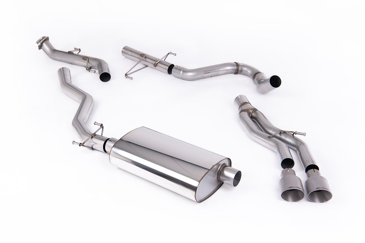 Toyota Tacoma 2.4L Turbo Hybrid - Non-Resonated (Louder) Catback with 2 x GT-100 Brushed Titanium Tips