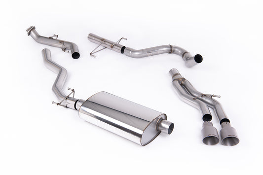 Toyota Tacoma 2.4L Turbo Hybrid - Non-Resonated (Louder) Catback with 2 x GT-100 Brushed Titanium Tips