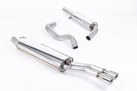 VW Bora/Jetta 1.8T/1.9TDI - Resonated (Quieter) Cat-Back Exhaust System with Twin Polished Tips