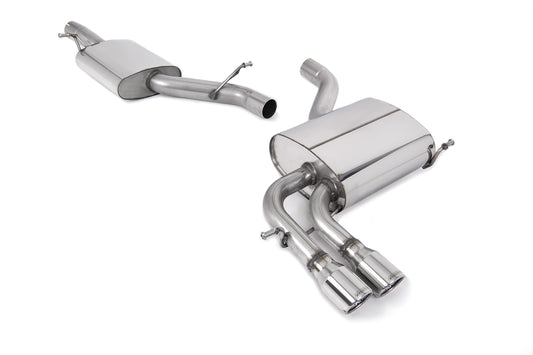 Audi A3 2.0T FSI Quattro - Resonated (Quieter) Cat-Back Exhaust System with Polished Trims